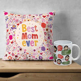 Best Mom Ever Printed Cushion & Coffee Mug Gift for Mother