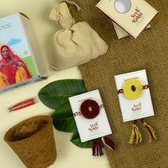 Yellow & Red 2 Seed Rakhis Premium Hamper