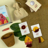 Saanjh & Sanyog Pack of 2 Premium Seed Rakhi Hamper for Bhaiya & Bhabhi