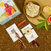 Dhavala & Stuti Set of 2 Premium Seed Rakhi Hamper For Bhaiya & Bhabhi