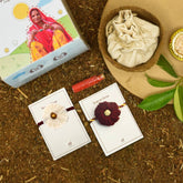Eco Friendly Seed Rakhi - Set of 2 Rakhi With Planter And Roli