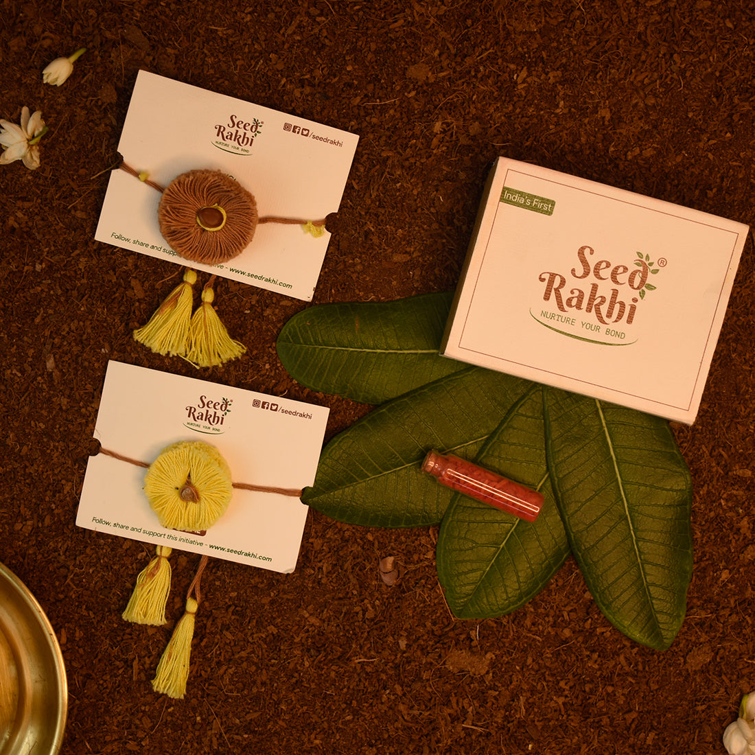 Sun & Maati 2 Seed Rakhis Basic Hamper