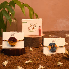 Saanjh & Wind Seed Rakhis Basic Hamper (Seed: Moong, Sonapatti, Brinjal)