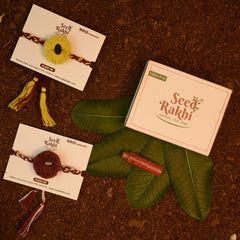Red & Yellow Seed Rakhis Gift Hamper