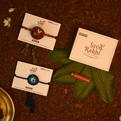 Madhu & Neel Nazar Battu 2 Seed Rakhis Basic Hamper