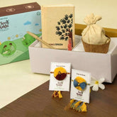 Saanjh & Jodhpuri Set of 2 Seed Rakhis Premium Hamper with Diary & Pen