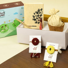 Turai & Cotton 2 Seed Rakhi Premium Hamper with Diary & Pen