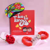 I Am Dreaming Of You Printed Eye Mask With Activity Book, Handcuff, Artificial Rose & Greeting Card For Special Valentine's Gift