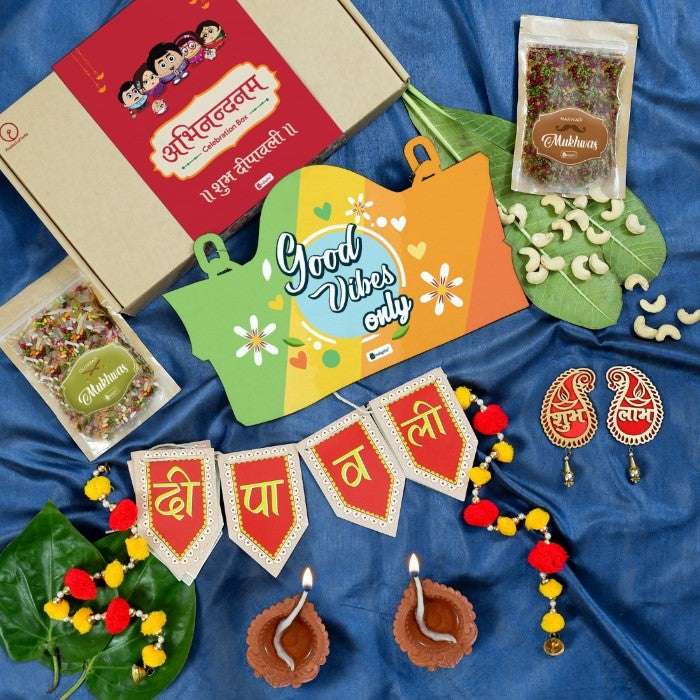 Bunting Clay Diwali Diya Wall Hanging with Mukhwas