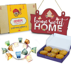 Wall Hanging DIY Diwali Lights with Sweet Greet Box of Cookies