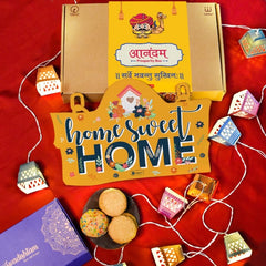 Wall Hanging DIY Diwali Lights with Sweet Greet Box of Cookies