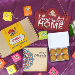 Wall Hanging with Mandala Coloring Book DIY Lights and Cookie Box