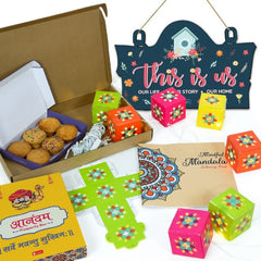 Wall Hanging with Mandala Coloring Book DIY Lights and Cookie Box