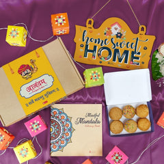 Wall Hanging with Mandala Coloring Book DIY Lights and Cookie Box