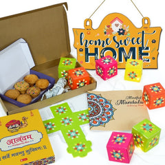 Wall Hanging with Mandala Coloring Book DIY Lights and Cookie Box