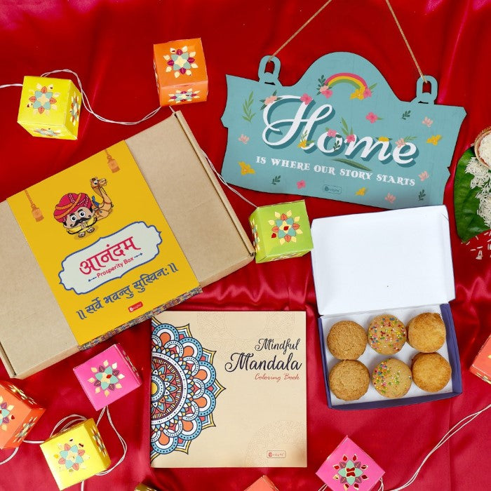 Wall Hanging with Mandala Coloring Book DIY Lights and Cookie Box