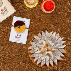 Saanjh Eco-friendly Seed Rakhi With Kaju Katli Mini Bites 125 gm