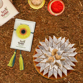 Amaranthus & Purslane Seed Rakhi Gift Hamper With Kaju Katli Mini Bites 125 gm