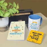 Birthday Gift Hamper - Diary, Mug Coaster Combo Set of 3