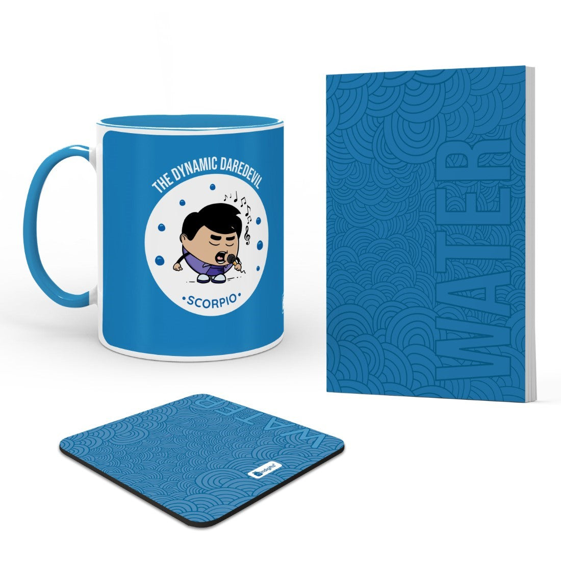 Scorpio Zodiac Sign Gift Set Coffee Mug, Coaster, Diary Set Of 3