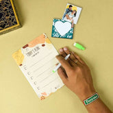 Personalized Photo Magnetic Clip, To Do Planner, and Embroidery Rakhi Gift Hamper for Brother