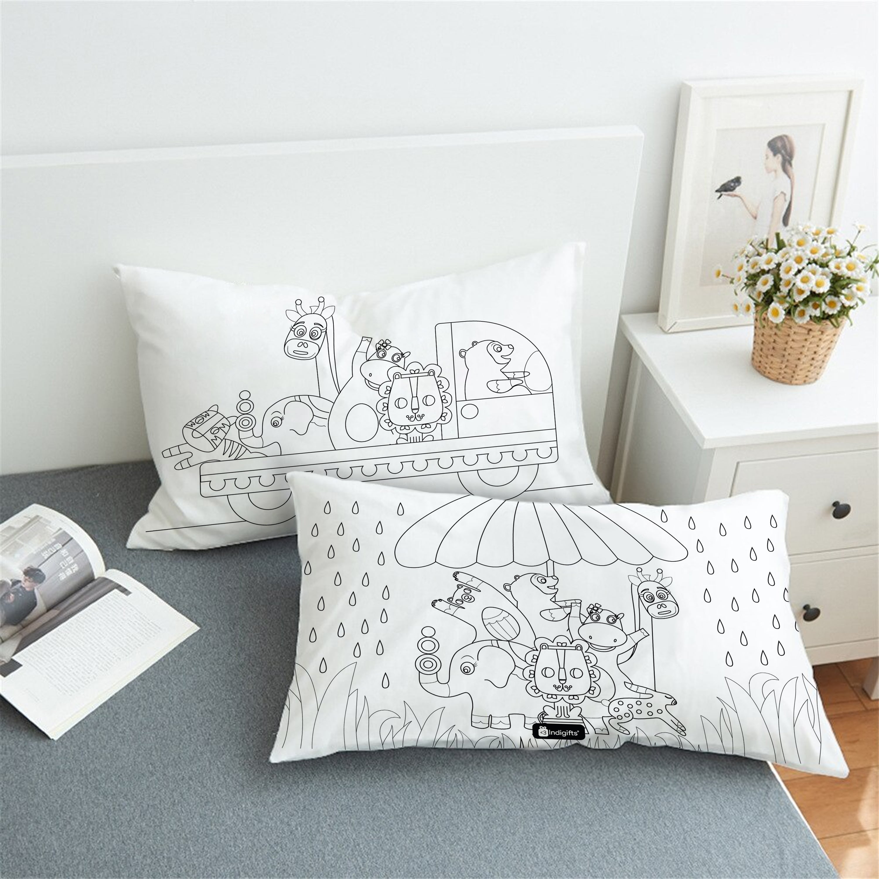 DIY Rain Pillow With Colors