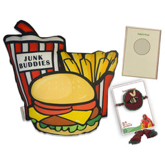 Junk Food Shape Cushion & Seed Rakhi - Set of 2