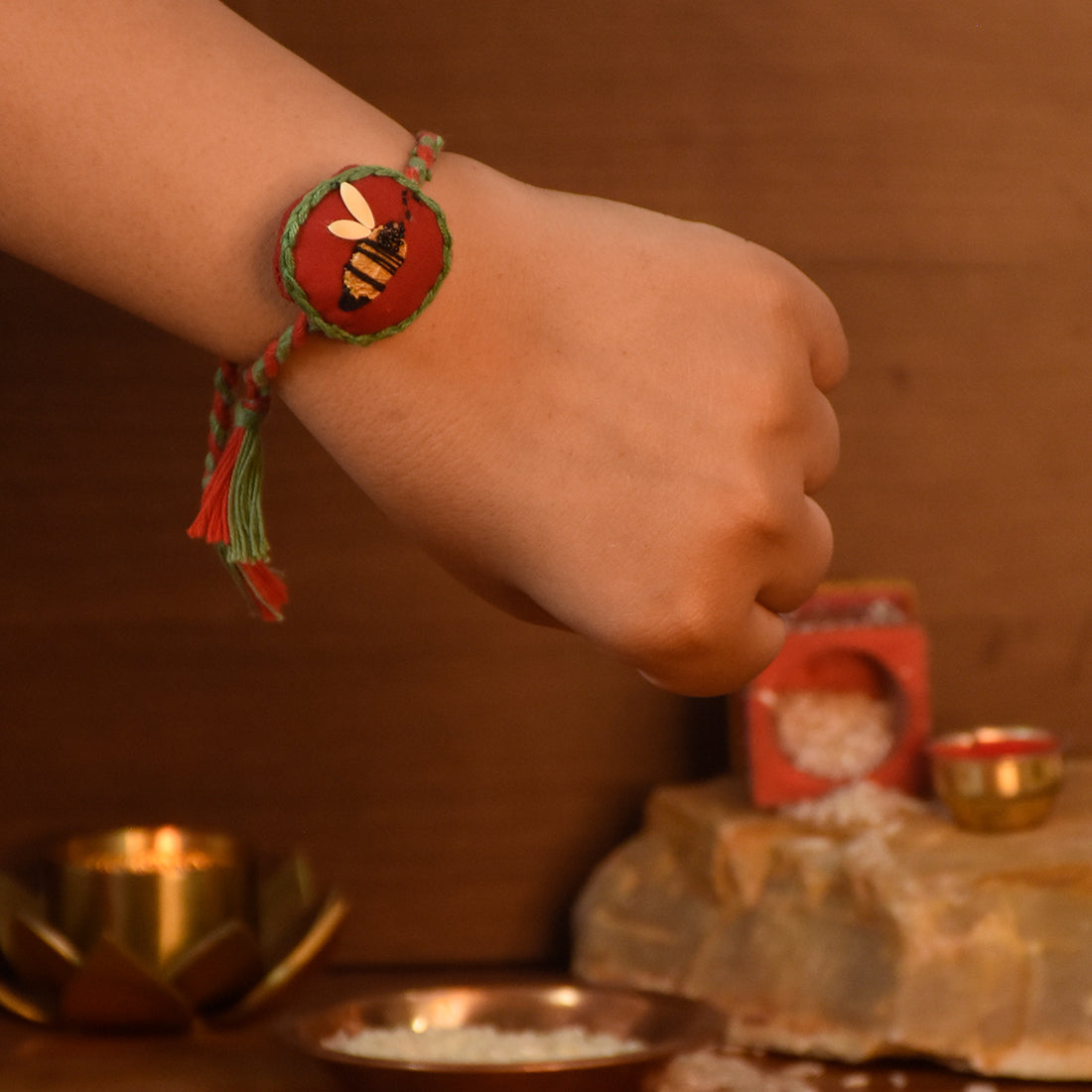 Junk Food Shape Cushion & Seed Rakhi - Set of 2