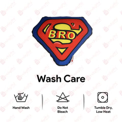 Super Bro Shape Cushion & Seed Rakhi Combo - Set of 2