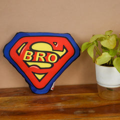 Super Bro Shape Cushion & Seed Rakhi Combo - Set of 2
