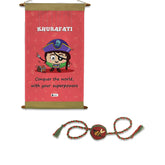 Khurfati Print Scroll & Seed Rakhi Combo Set 2