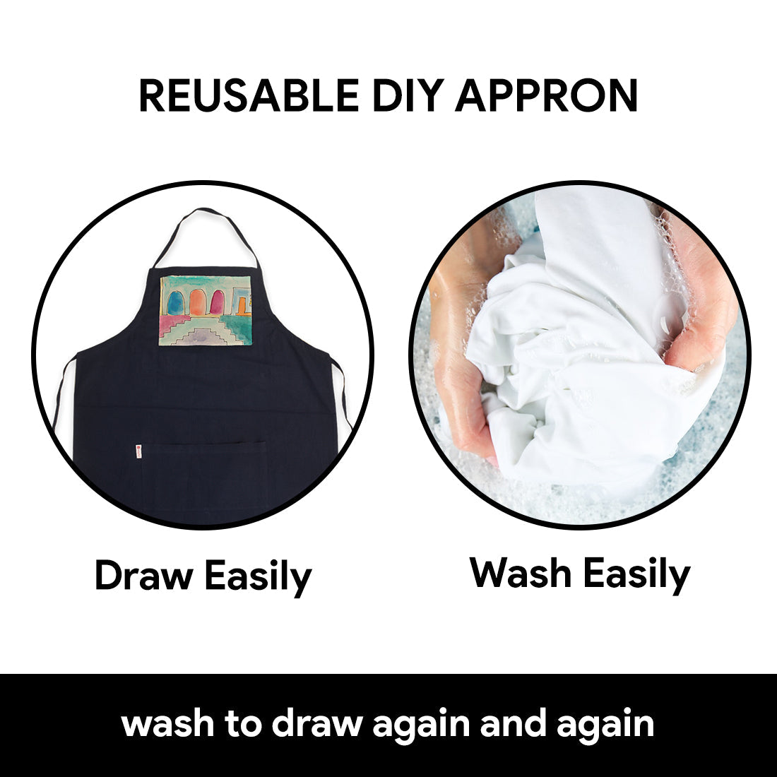 Reusable DIY Apron & Colour Set