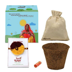 Saanjh Seed Rakhi with Planter Gift Hamper