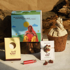 Eco-Friendly Plantable Dog Shape Seed Rakhi with Planter with Roli