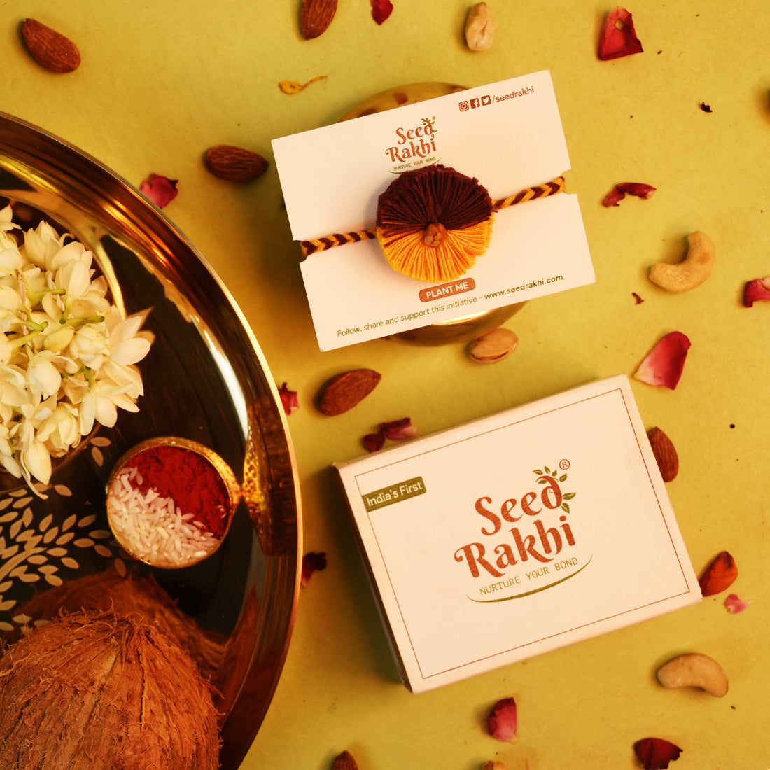 Saanjh Eco-Friendly Seed Rakhi (Seed: Sonapatti & Brinjal)