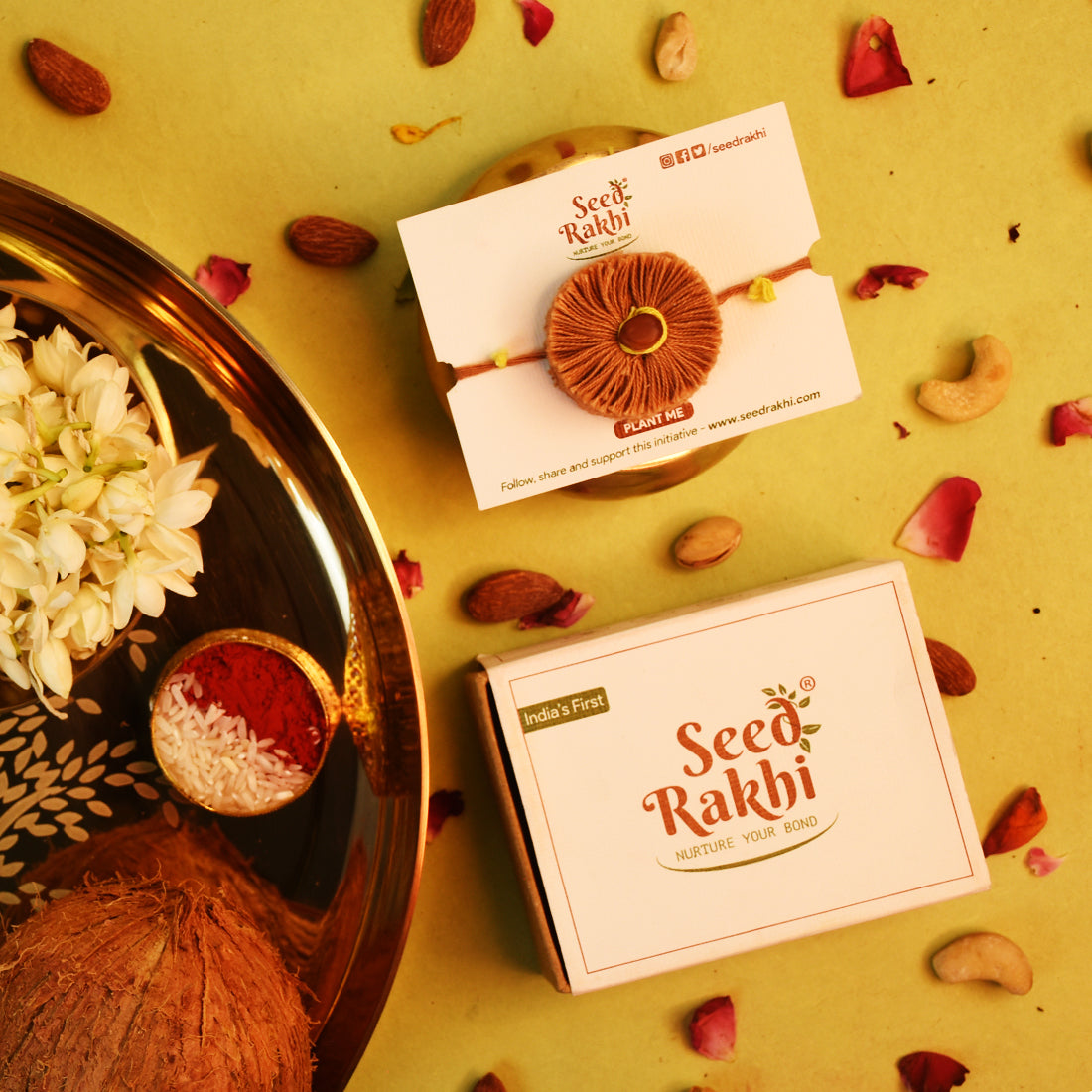 Moon Seed Rakhi Gift Hamper (Seed: Amaltash)