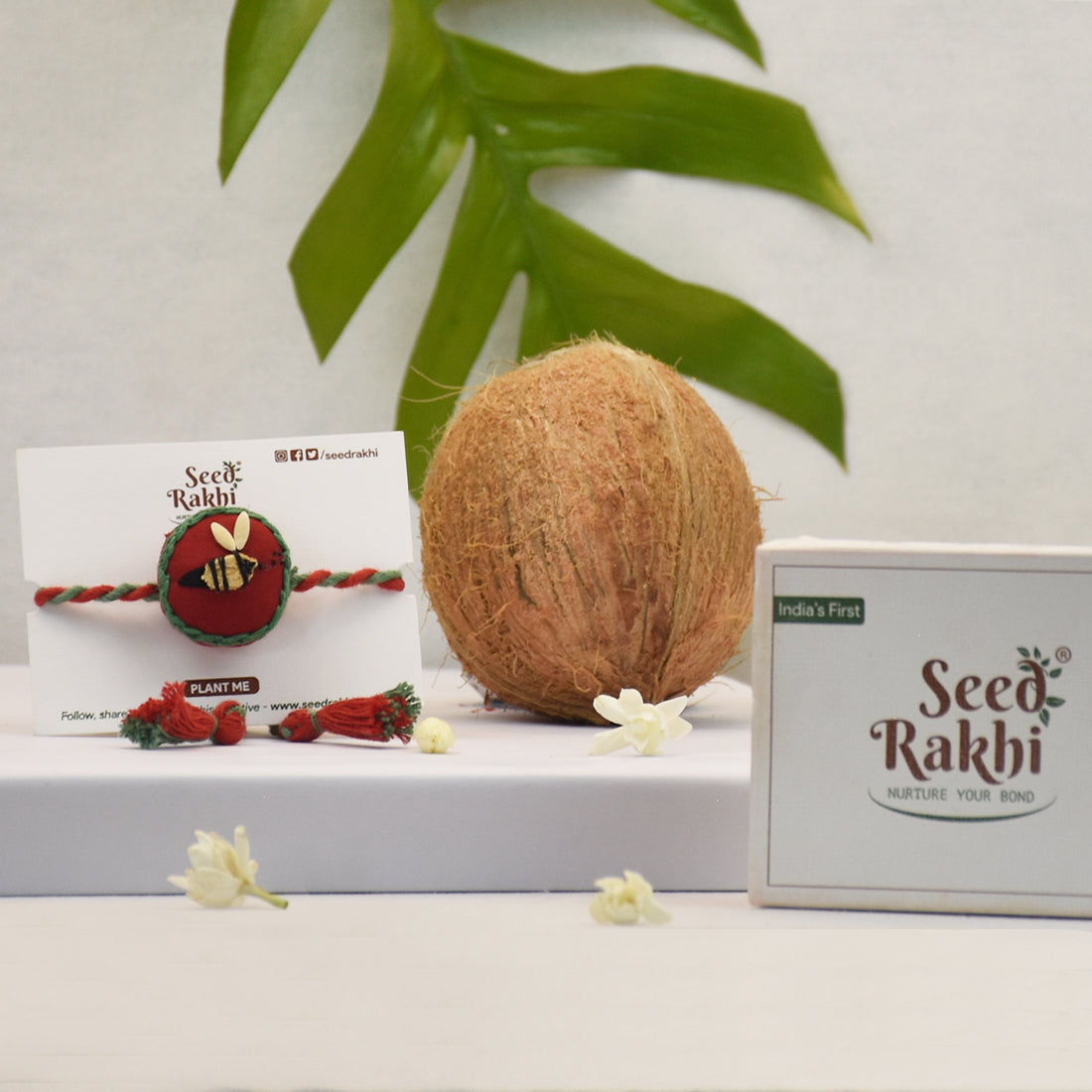 Madhu Seed Rakhi Gift Hamper For Brother (Seed: Cucumber, Rai, Karela)