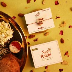 Eco-Friendly Plantable Dog Shape Seed Rakhi With Roli