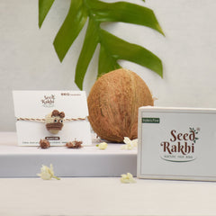 Eco-Friendly Plantable Dog Shape Seed Rakhi With Roli