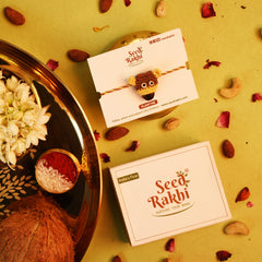 Eco-Friendly Plantable Monkey Shape Seed Rakhi With Roli