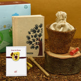 Seed Rakhi For Brother With Planter, 1 Diary & Pen (Red)