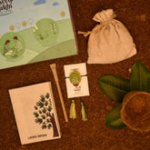 Eco-Friendly Plantable Frog Shape Seed Rakhi with Planter, 1 Diary & Pen
