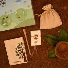 Eco-Friendly Plantable Dog Shape Seed Rakhi with Planter, 1 Diary & Pen