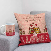 Love Couple Cushion & Coffee Mug Combo - Best Gift For Girlfriends & Boyfriends