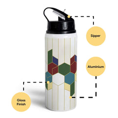 Indigifts Customised Aluminium Sipper Water Bottle (750ml): Love-themed Gift for Office and Valentine's