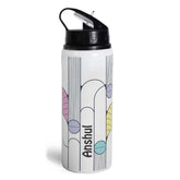 Indigifts Geometric Printed Customized Aluminium Sipper (750ml): Love-themed Bottle for Office and Valentines