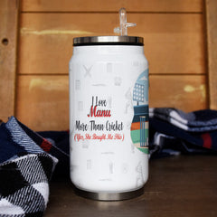 Cricket Love Boyfriend Personalised Sipper Can With Lid And Straw - 350 ML