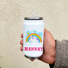 Unicorn Customized Steel Sipper Can 350 Ml for Kids