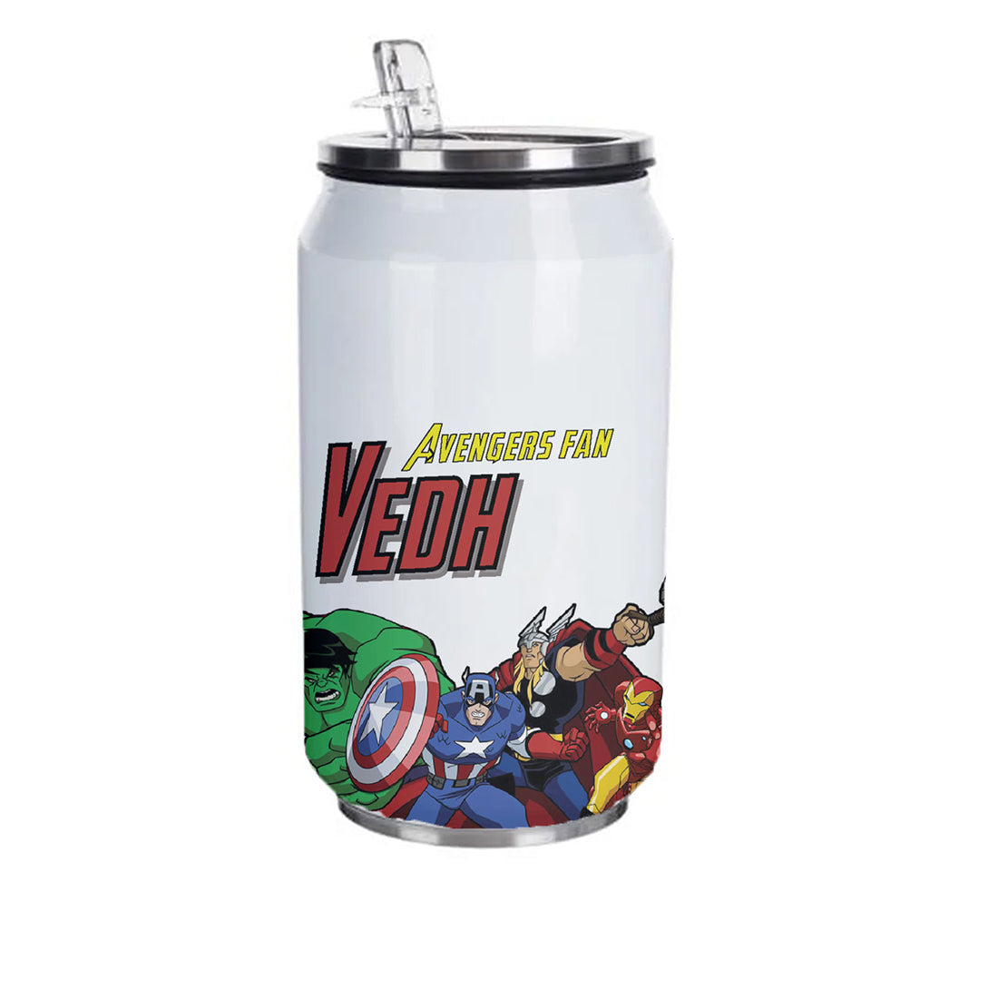 Avengers Customized Steel Sipper Can 350 Ml