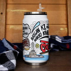 Telangana doodle art steel sipper can - Discovering India